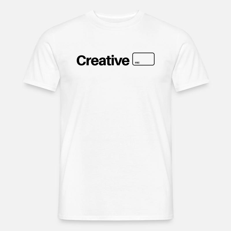 Creative Esc Lustig / Humor - Männer T-Shirt - Weiß