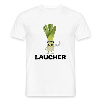 Laucher - Men's T-Shirt - white - Front - AI Model Male 178 dark (178cm)