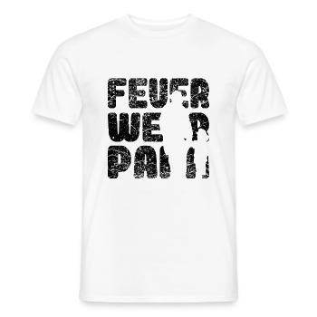 Feuerwehr Papa - Männer T-Shirt - Weiß - Vorne - AI Model Male 178 dark (178cm)