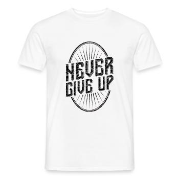 Ne jamais abandonner - T-shirt homme - blanc - Devant - AI Model Male 178 dark (178cm)