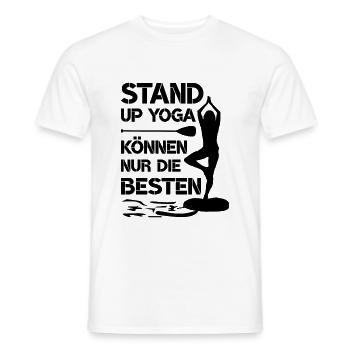 SUP Stand up - Männer T-Shirt - Weiß - Vorne - AI Model Male 178 dark (178cm)