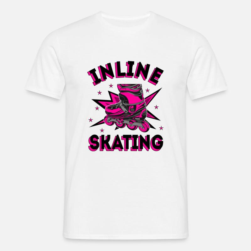 Inline Skating Inline-Skates - Männer T-Shirt - Weiß