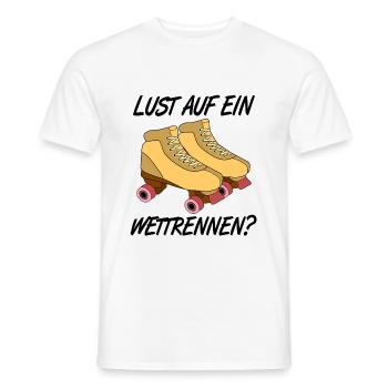 Rollschuhe - Männer T-Shirt - Weiß - Vorne - AI Model Male 178 dark (178cm)