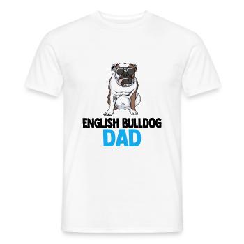 Old English Bulldog Dad - Men's T-Shirt - white - Front - AI Model Male 178 dark (178cm)