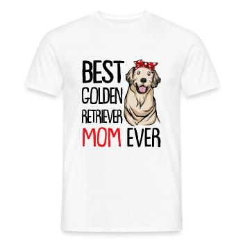Golden Retriever - Men's T-Shirt - white - Front - AI Model Male 178 dark (178cm)