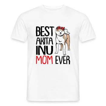 Akita Inu - Men's T-Shirt - white - Front - AI Model Male 178 dark (178cm)