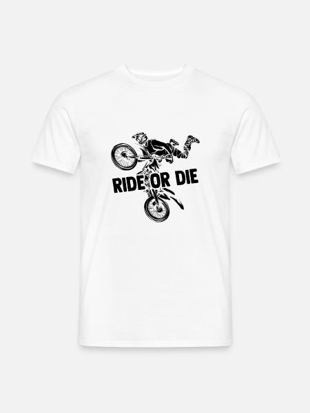 Motocross - Männer T-Shirt - Weiß
