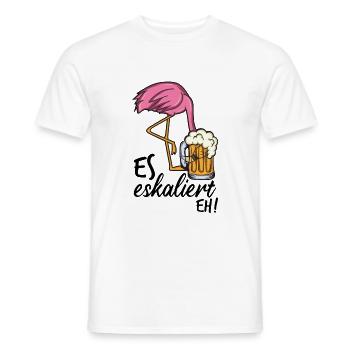 Flamingo - Männer T-Shirt - Weiß - Vorne - AI Model Male 178 dark (178cm)