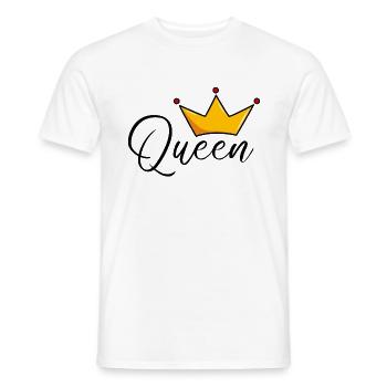 Queen with crown - Men's T-Shirt - white - Front - AI Model Male 178 dark (178cm)
