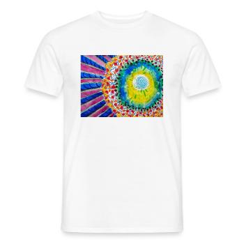 ©Frühlingsblüte - by Xenia Nitzberg - Männer T-Shirt - Weiß - Vorne - AI Model Male 178 dark (178cm)