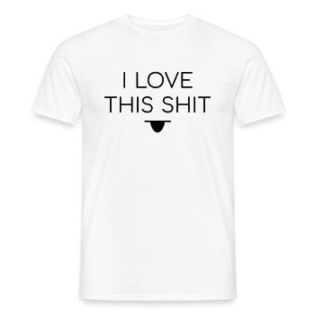 J’adore ce spruch de merde - T-shirt homme - blanc - Devant - AI Model Male 178 dark (178cm)