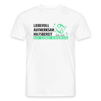 Sternzeichen Krebs - Eigenschaften - Männer T-Shirt - Weiß - Vorne - AI Model Male 178 dark (178cm)