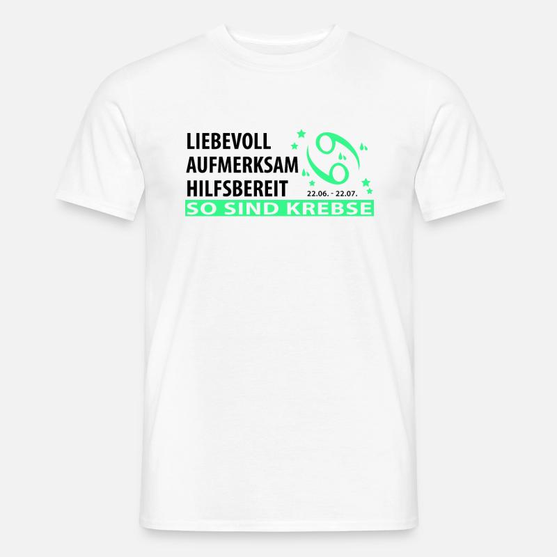 Sternzeichen Krebs - Eigenschaften - Männer T-Shirt - Weiß