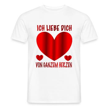 Ich liebe dich von ganzem Herzen - Männer T-Shirt - Weiß - Vorne - AI Model Male 178 dark (178cm)