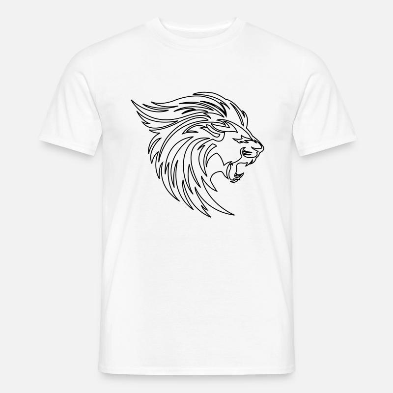 Löwe - Männer T-Shirt - Weiß