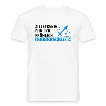 Sternzeichen Schütze - Eigenschaft - Männer T-Shirt - Weiß - Vorne - AI Model Male 178 dark (178cm)