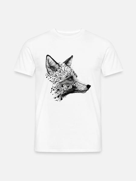Fuchs Fuchsmotiv Tiere Geschenk Kunst Tiermotiv - Männer T-Shirt - Weiß