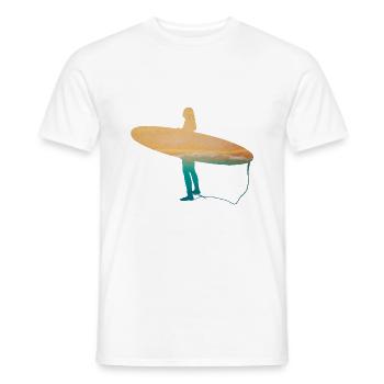 Surfeur, surf, surfergirl, plage, vagues, vagues - T-shirt homme - blanc - Devant - AI Model Male 178 dark (178cm)