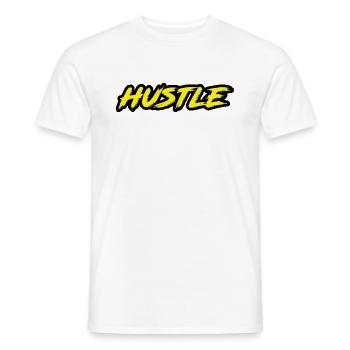 Hustle - Men's T-Shirt - white - Front - AI Model Male 178 dark (178cm)