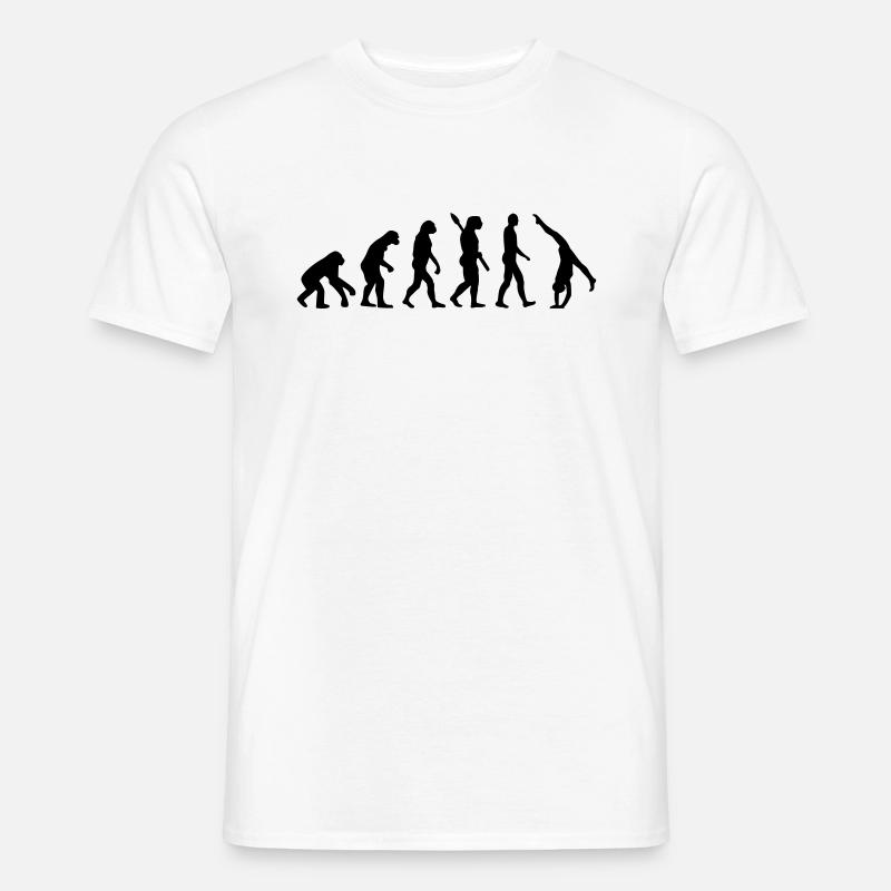 Evolution Gymnastik - Männer T-Shirt - Weiß
