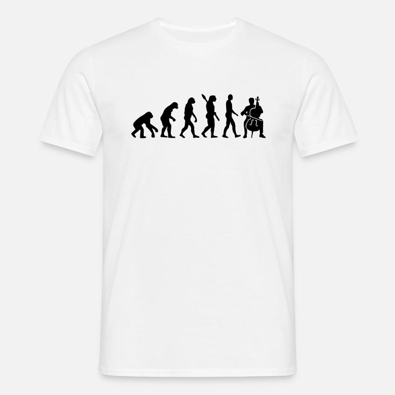 Evolution Cello - Men's T-Shirt - white
