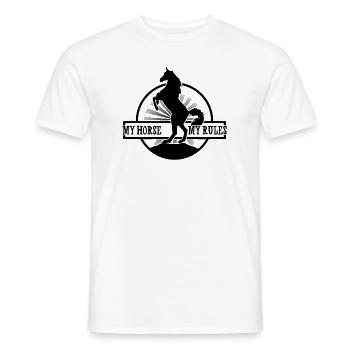 My Horse - My Rules - Men's T-Shirt - white - Front - AI Model Male 178 dark (178cm)