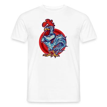Rooster Hahn - Männer T-Shirt - Weiß - Vorne - AI Model Male 178 dark (178cm)