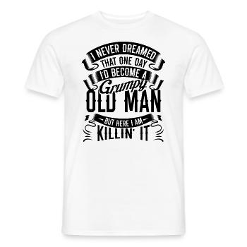 Grand-père grand-père à la retraite Devenez un vieil homme - T-shirt homme - blanc - Devant - AI Model Male 178 dark (178cm)
