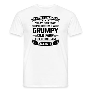 Opa Großvater Geschenkidee Become A Grumpy Old Man - T-shirt homme - blanc - Devant - AI Model Male 178 dark (178cm)