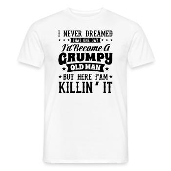 Grand-père grand-père à la retraite Devenez un vieil homme - T-shirt homme - blanc - Devant - AI Model Male 178 dark (178cm)