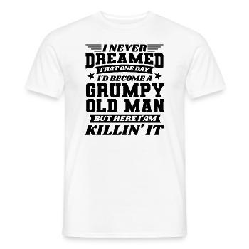 Grand-père grand-père à la retraite Devenez un vieil homme - T-shirt homme - blanc - Devant - AI Model Male 178 dark (178cm)