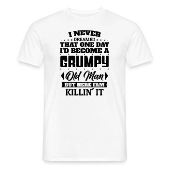 Opa Großvater Geschenkidee Become A Grumpy Old Man - T-shirt homme - blanc - Devant - AI Model Male 178 dark (178cm)