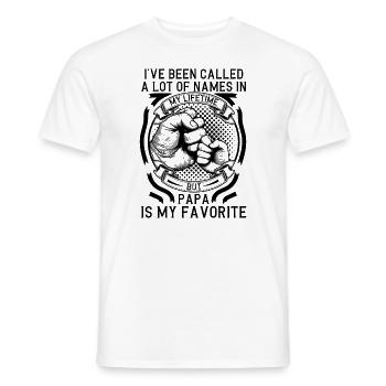 Papa Vater Sohn Geschenkidee Called A Lot Of Names - Männer T-Shirt - Weiß - Vorne - AI Model Male 178 dark (178cm)