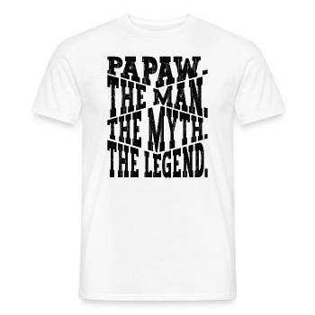 Papa Vater Opa Geschenkidee Papaw Spruch Retro - Männer T-Shirt - Weiß - Vorne - AI Model Male 178 dark (178cm)