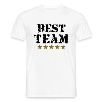 Team, 5 Sterne, Sieger, Gewinner, Teamsport, Beste - Männer T-Shirt - Weiß - Vorne - AI Model Male 178 dark (178cm)