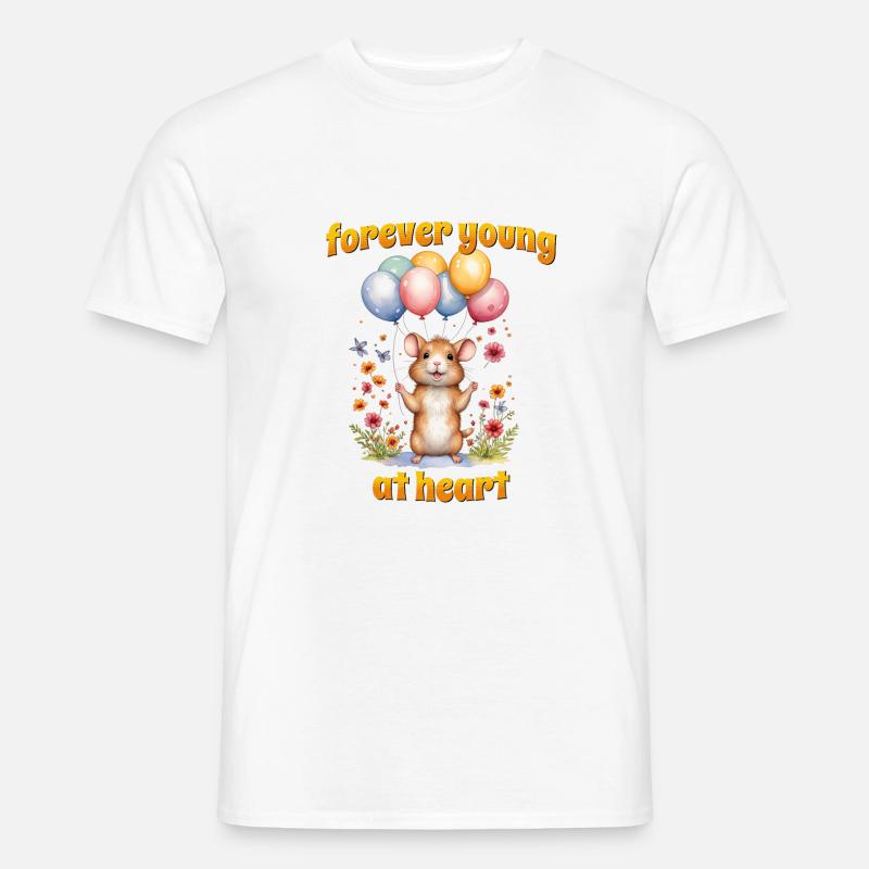 Evigt ung af sind, glædelig fødselsdag! - Mænd T-shirt - hvid