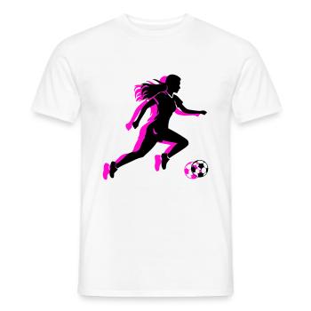 Soccer Woman Symbol Soccer Player Woman - Men's T-Shirt - white - Front - AI Model Male 178 dark (178cm)