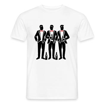 Enterrement de vie de garçon Crew Enterrement de vie de garçon - T-shirt homme - blanc - Devant - AI Model Male 178 dark (178cm)