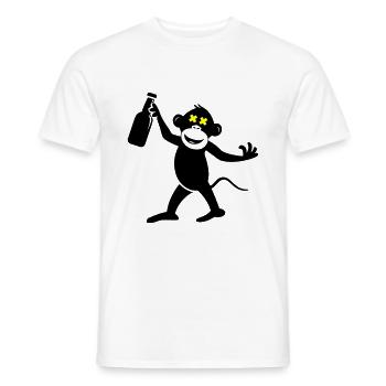 Fête de la bière de singe - T-shirt homme - blanc - Devant - AI Model Male 178 dark (178cm)