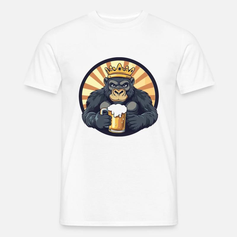 Gorilla Beer Comic - Men’s T-shirt - white