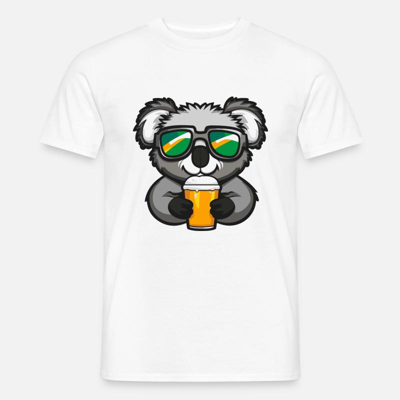 Koala Ski Bier - Männer T-Shirt - Weiß