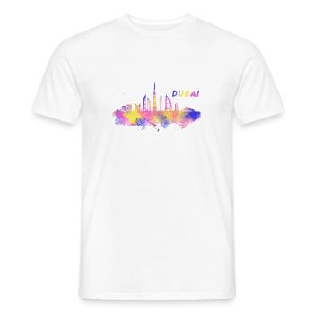 Skyline Dubai - Männer T-Shirt - Weiß - Vorne - AI Model Male 178 dark (178cm)
