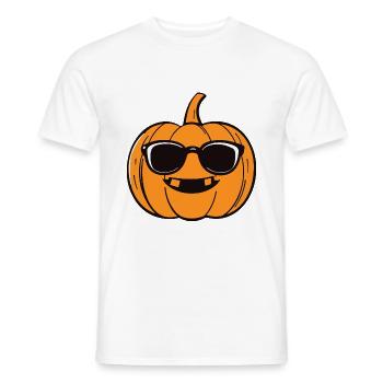 Kürbis Halloween Herbst Cool - Männer T-Shirt - Weiß - Vorne - AI Model Male 178 dark (178cm)