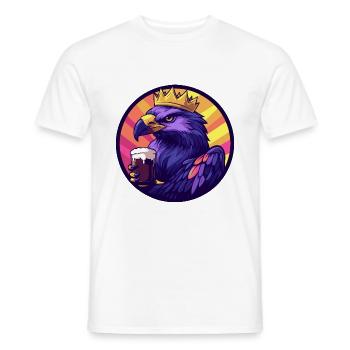 Harpie oiseau bière bande dessinée - T-shirt homme - blanc - Devant - AI Model Male 178 dark (178cm)