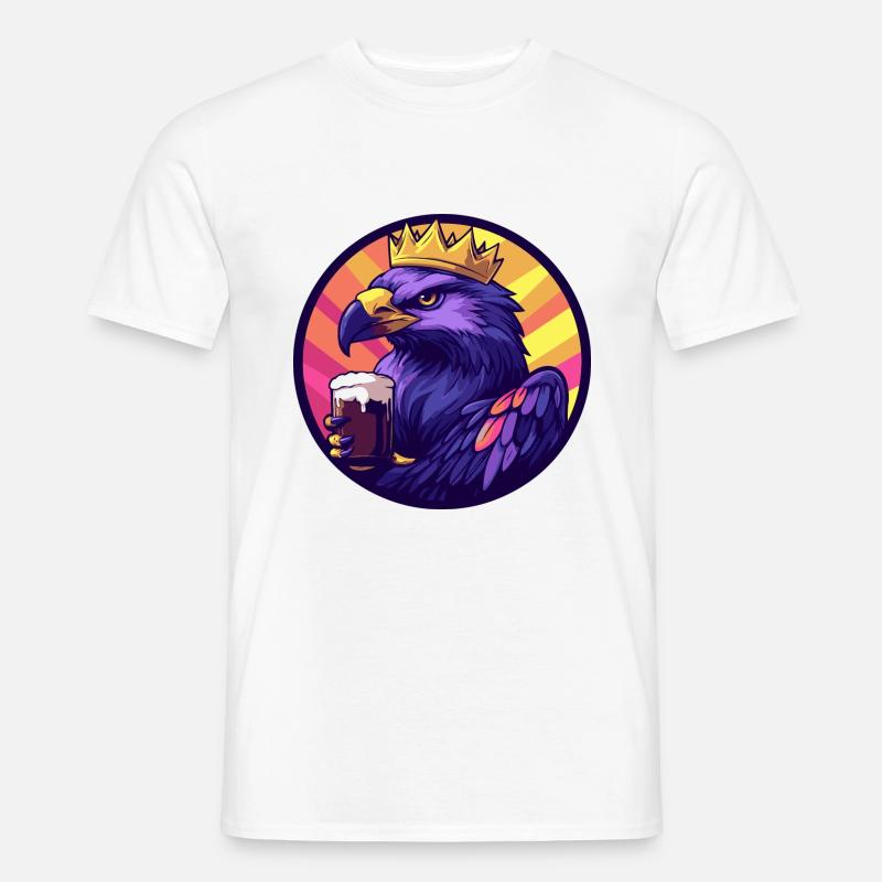 Harpyie Vogel Bier Comic - Männer T-Shirt - Weiß