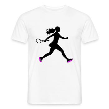 Tennis Spielerin Symbol - Männer T-Shirt - Weiß - Vorne - AI Model Male 178 dark (178cm)