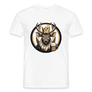 Bande dessinée de bière de cerf - T-shirt homme - blanc - Devant - AI Model Male 178 dark (178cm)
