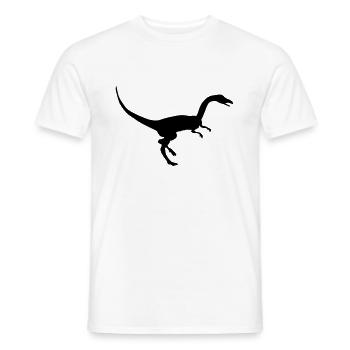 Coelophysis dinosaure silhouette - T-shirt homme - blanc - Devant - AI Model Male 178 dark (178cm)