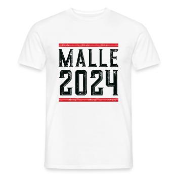 Malle 2024 - Men's T-Shirt - white - Front - AI Model Male 178 dark (178cm)