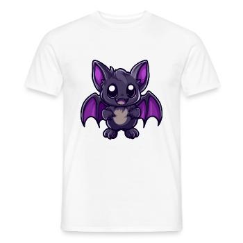 Chauve-souris Halloween Dessin animé drôle - T-shirt homme - blanc - Devant - AI Model Male 178 dark (178cm)